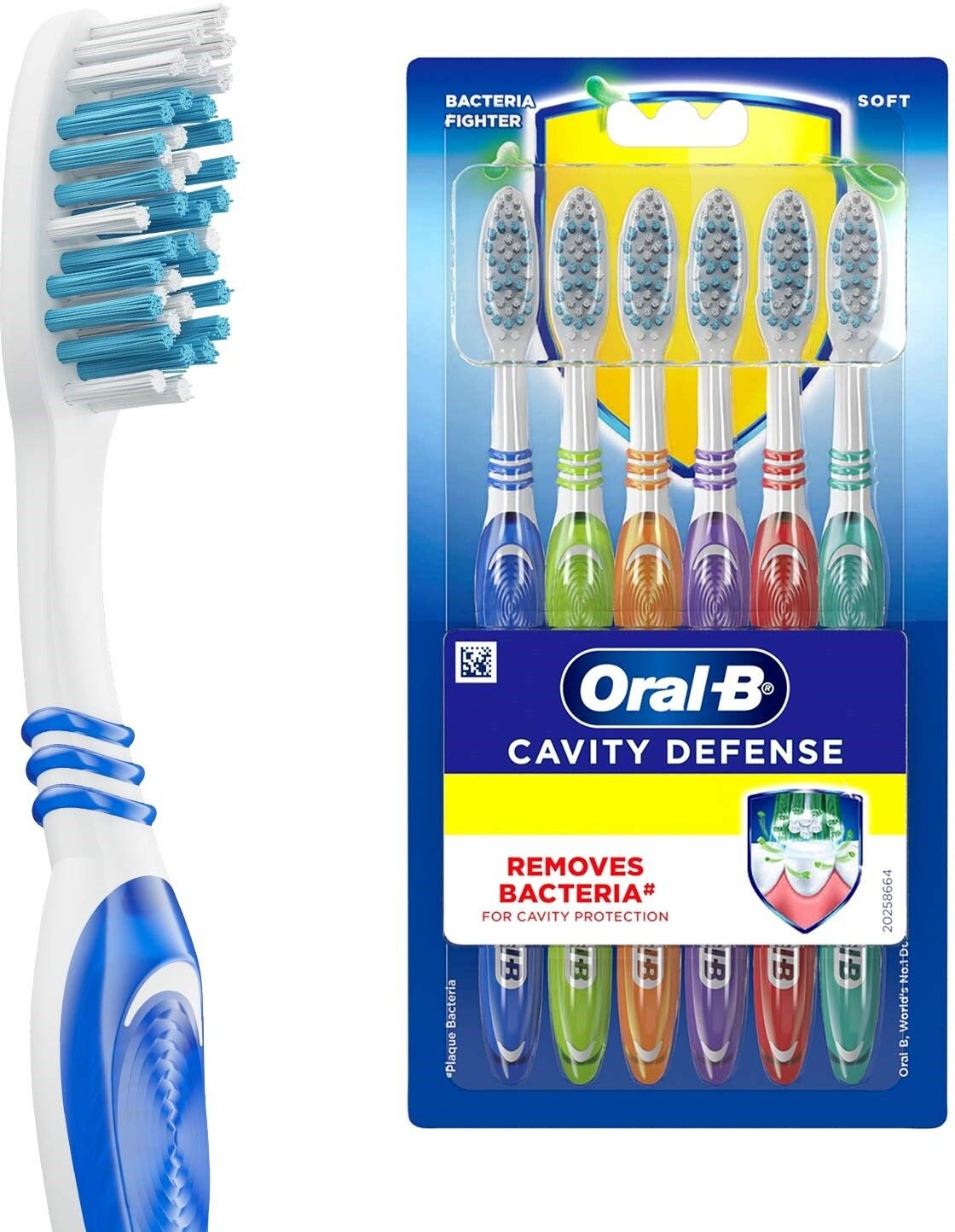 Cavity Defense, Value Pack of 6, Multicolour Soft Toothbrush-image-16