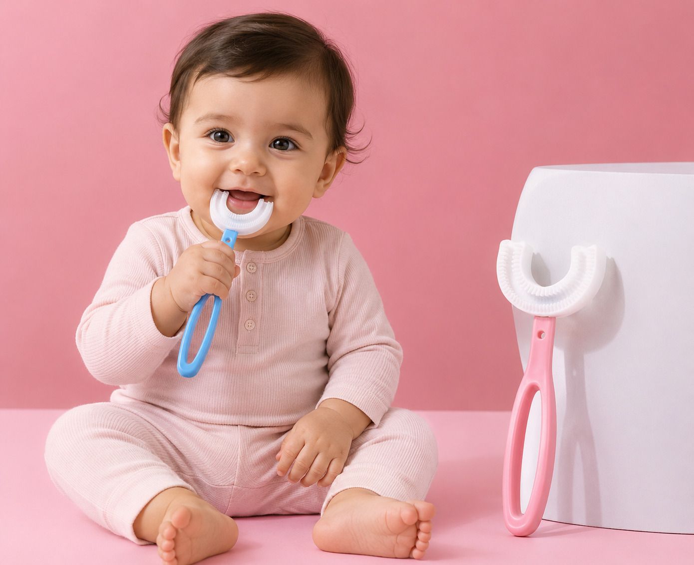 360 Degree U-Shape Kids Toothbrush Ultra Soft Toothbrush-image-2
