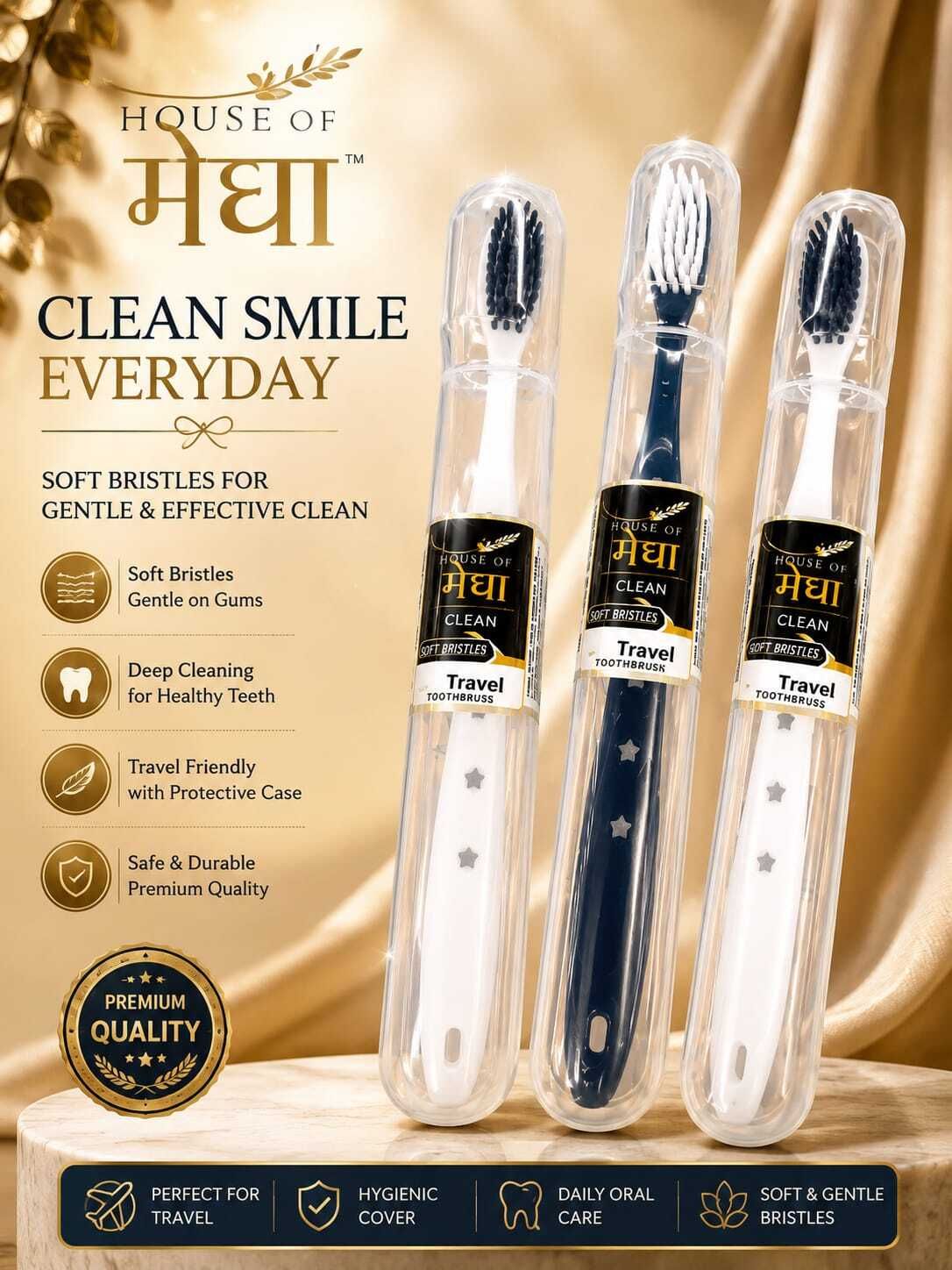 house of megha Soft Bristle Manual Toothbrush for Teeth & Gum Care Extra Soft Toothbrush-picture-13
