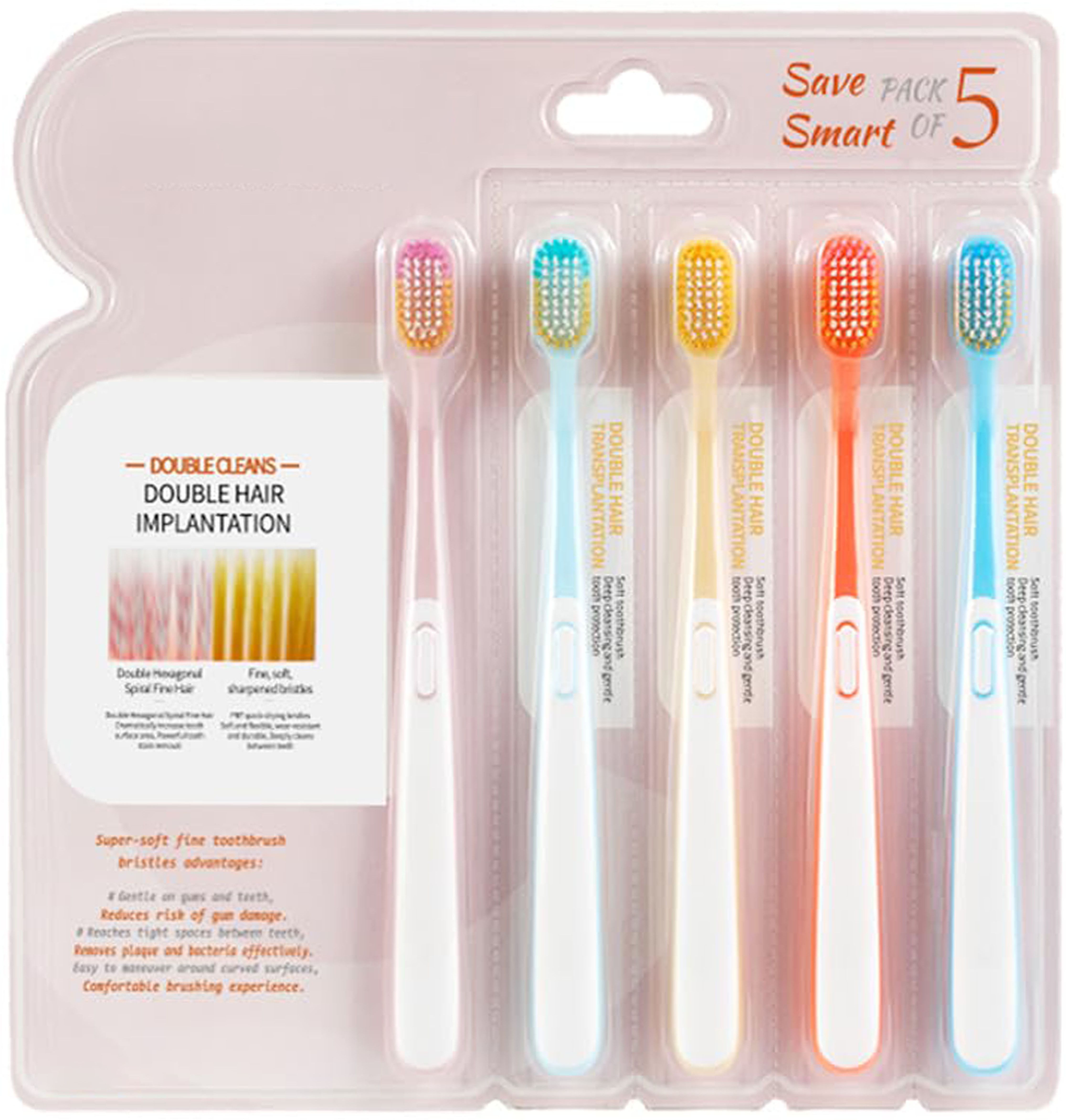 mhax Toothbrush Latest Design-Soft Tooth Brush Set-5 Extra Soft Toothbrush Multicolor Soft Toothbrush-picture-21