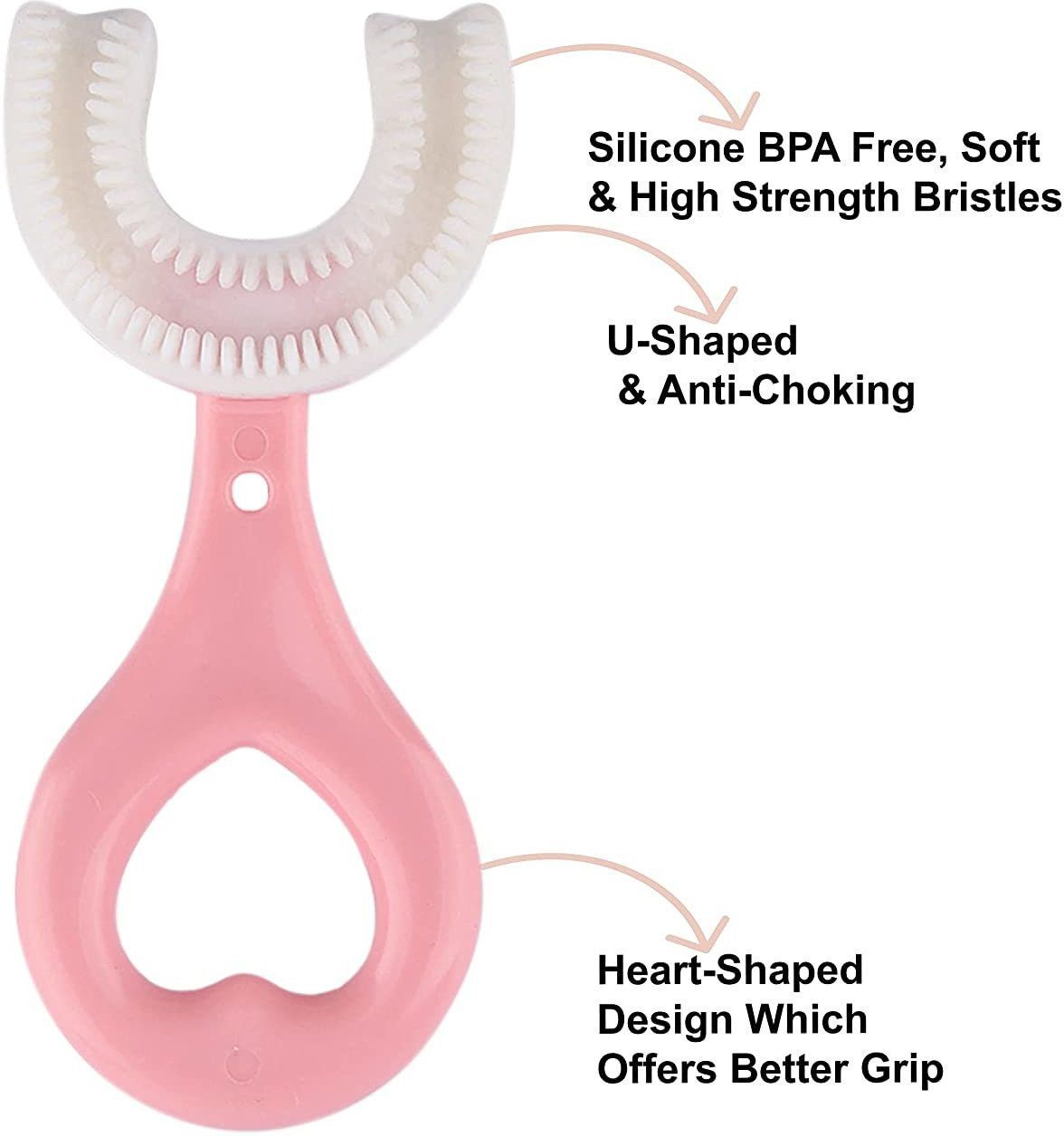 fitup U-Shaped Silicone Toothbrush for Kids Manual Whitening 360° Toothbrush for Kids Ultra Soft Toothbrush-picture-46