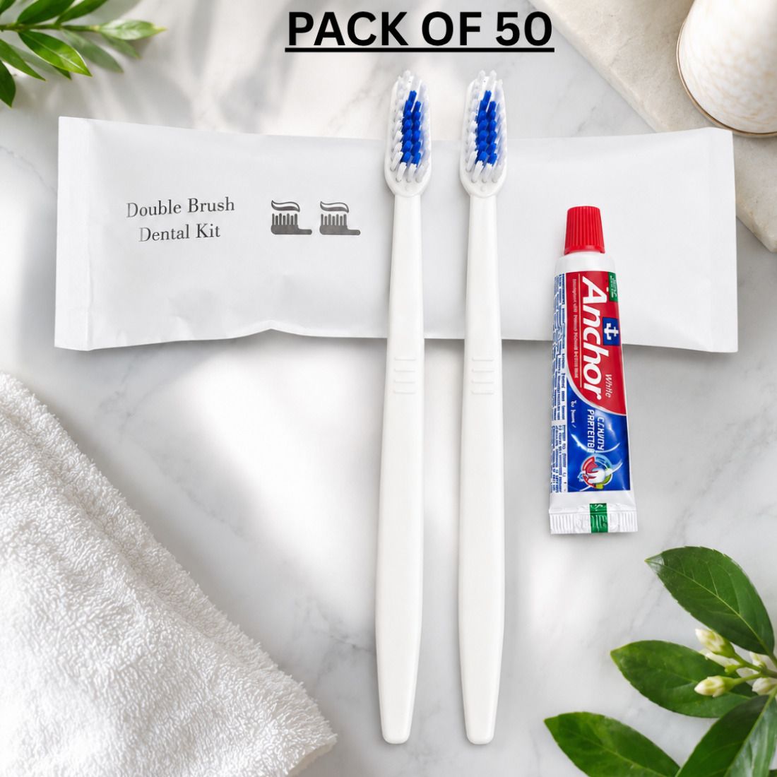 2 Toothbrushes & 1 Toothpaste Travel Kits for Hotels, Hospitals,Houses & Travel Extra Soft Toothbrush-image-40