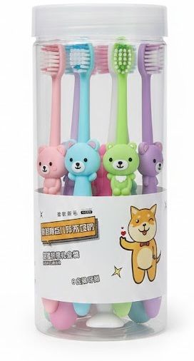 vinayak online store Kids Soft Bristle Toothbrush Pack of 8 | Cartoon Handle | Gentle on Gums Extra Soft Toothbrush-picture-13