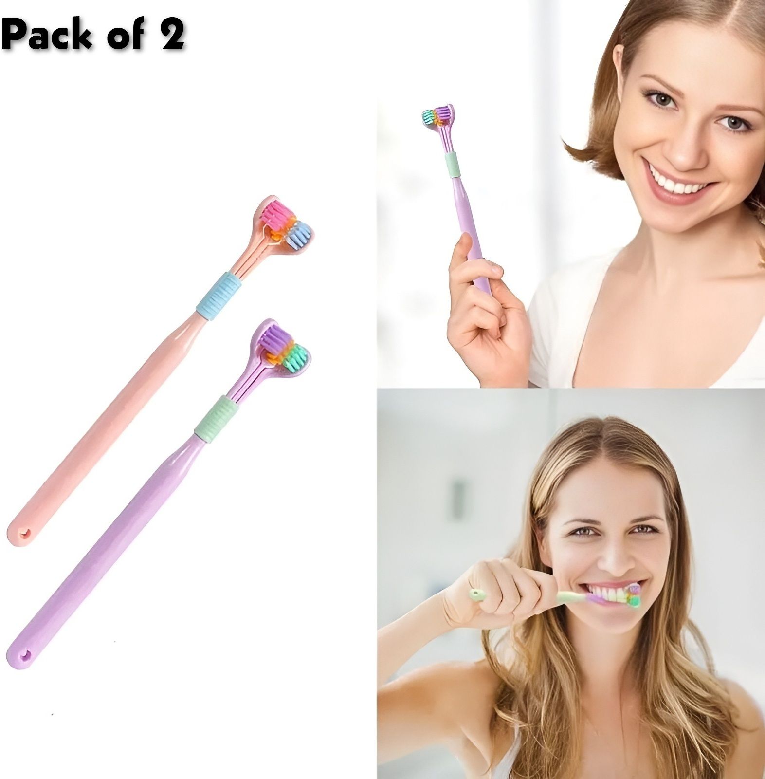 3 Head Design Macaron Soft Bristle Toothbrush For The Whole Family Adults Soft Toothbrush-image-34
