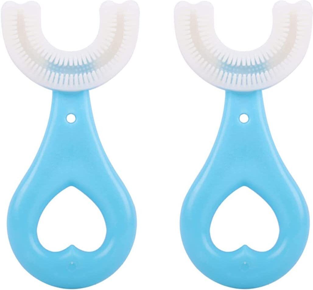 Toothbrushes,2 Pcs U Shaped Toothbrush 360°All-Round Cleaning Silicone Brush Ultra Soft Toothbrush-image-21