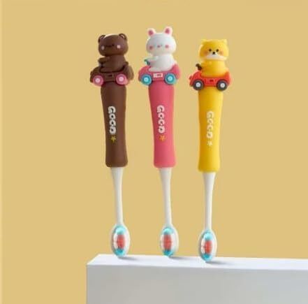 kidmomi Cartoon Soft Bristle Kids Toothbrush with Protective Case for Boys & Girls Ultra Soft Toothbrush-picture-16