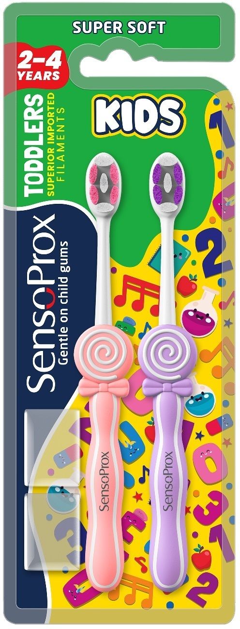 sensoprox Toddler Combo of 2 Pink & Purple Ultra Soft Toothbrush-picture-15