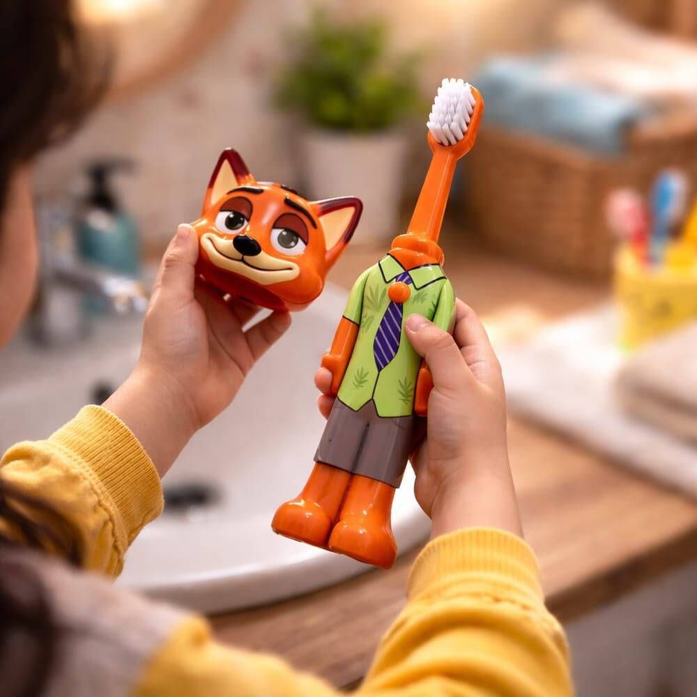 cute cartoon animal toothbrush holder with soft bristle brush soft toothbrush