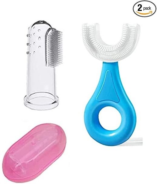 aimtex U Shape & Finger Toothbrush Combo Ultra Soft Toothbrush-picture-11