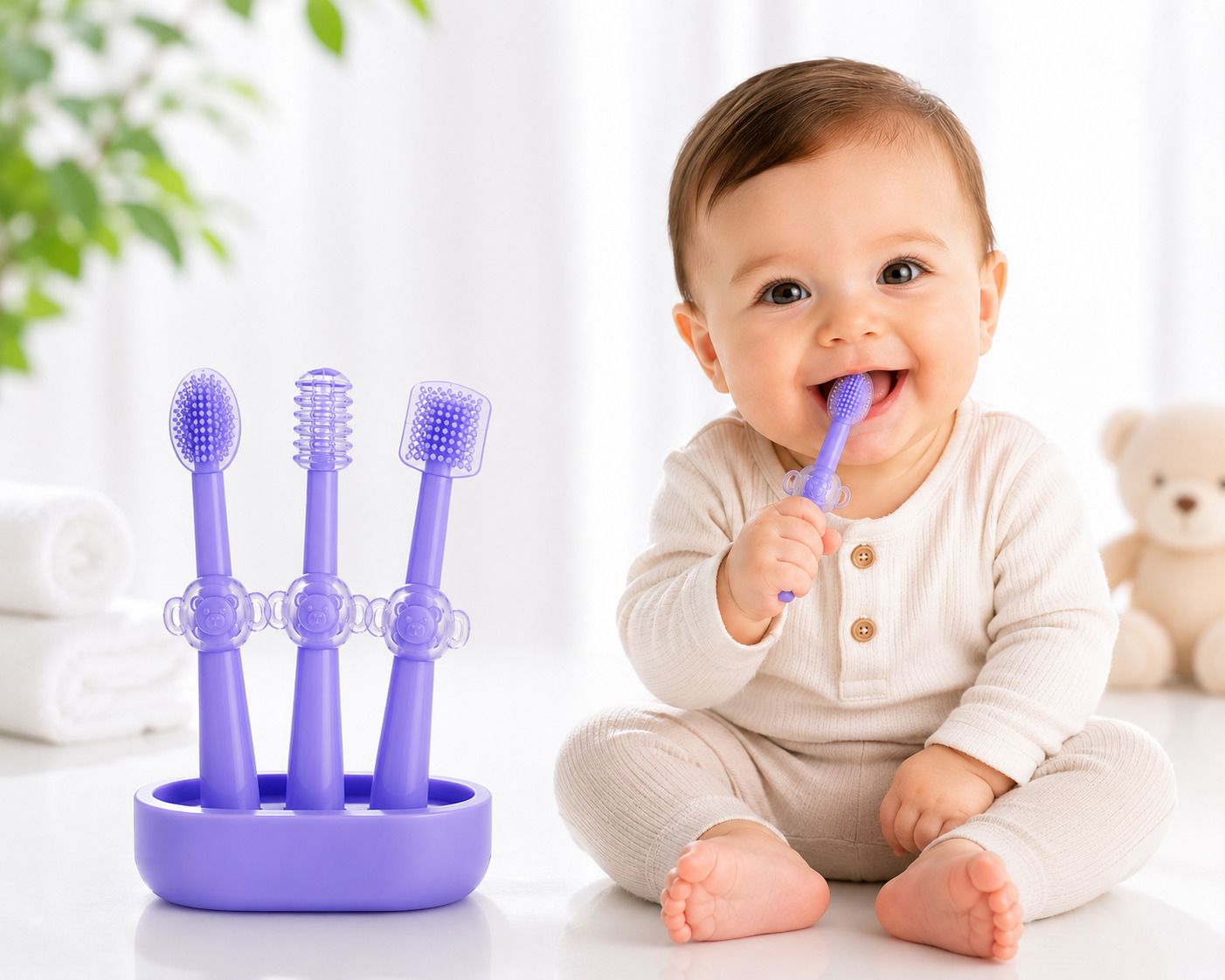 Little Smile Oral Care 3-Piece Baby Dental Hygiene Set Ultra Soft Toothbrush-image-28