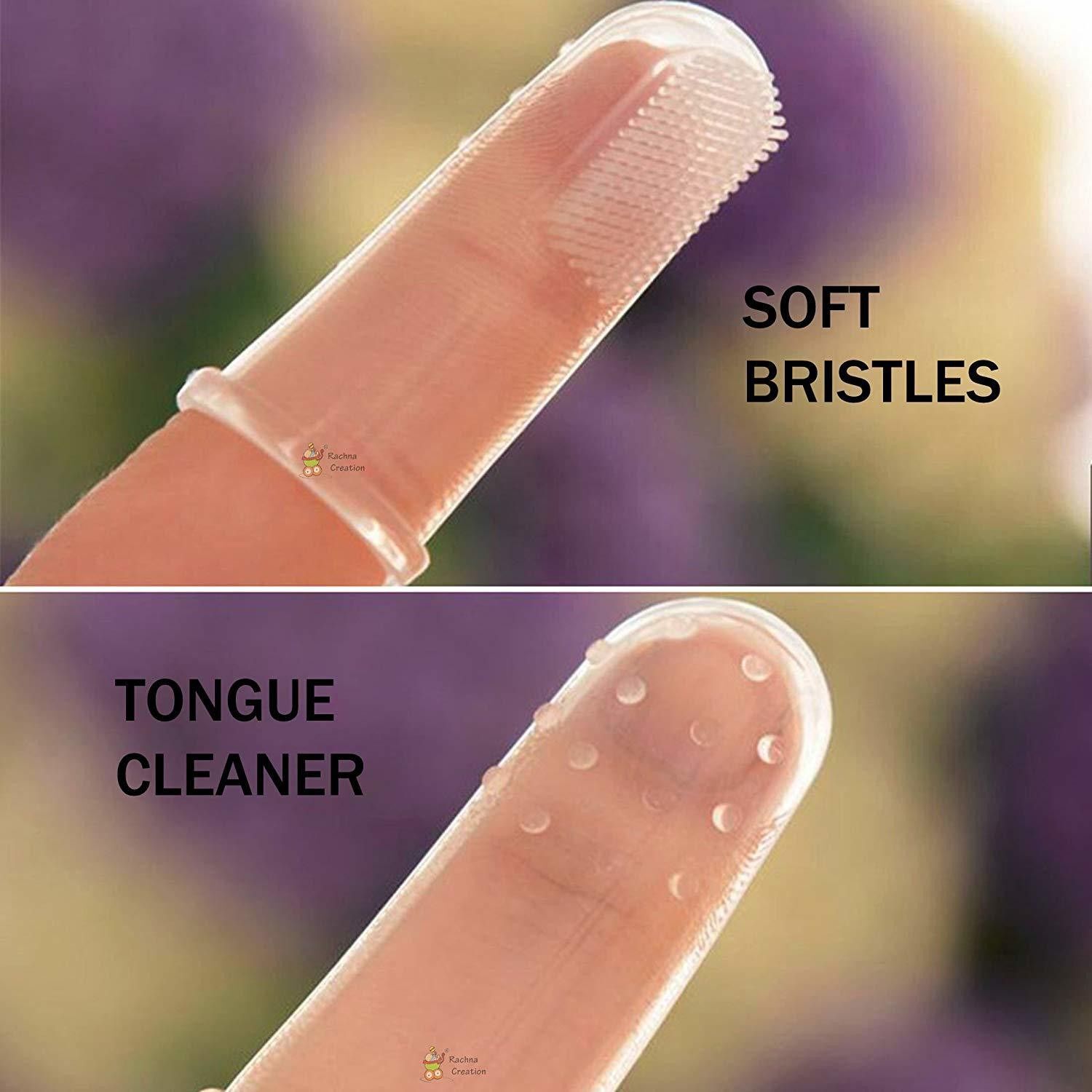 Silicone Finger Toothbrush For (3 month to 36 month) with Strong Box Ultra Soft Toothbrush-image-46