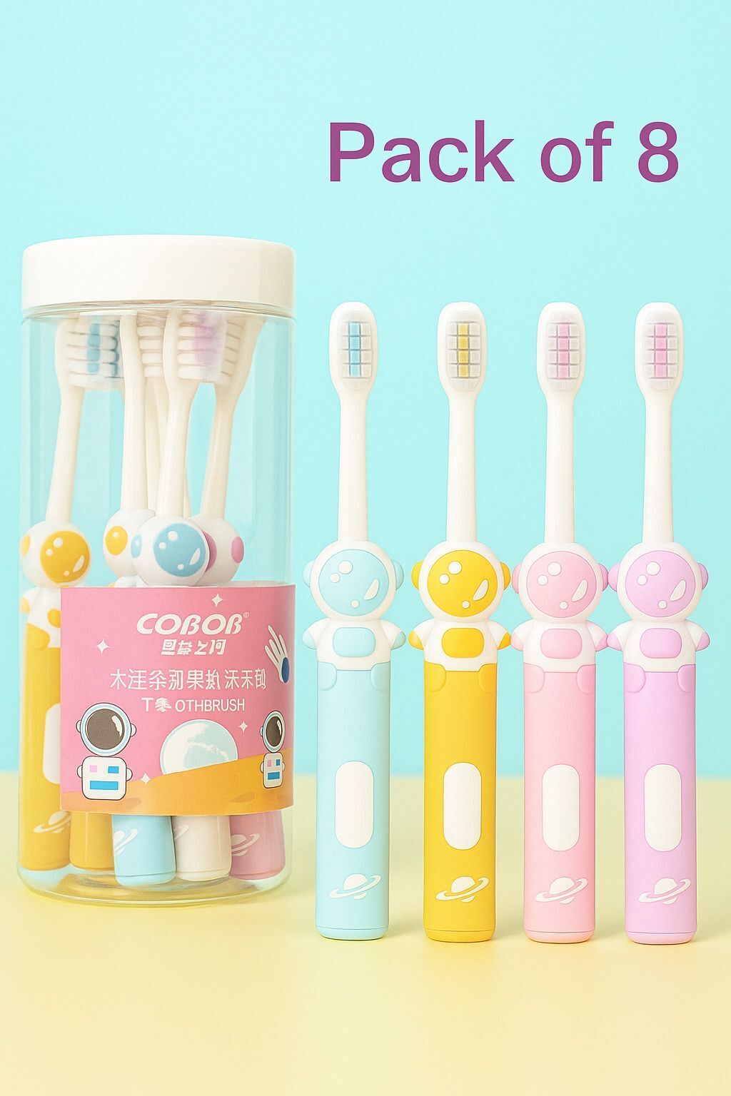 Kids Colorful Toothbrush Supersoft Bristles for Kids Aged 3-12 Extra Soft Toothbrush-image-26