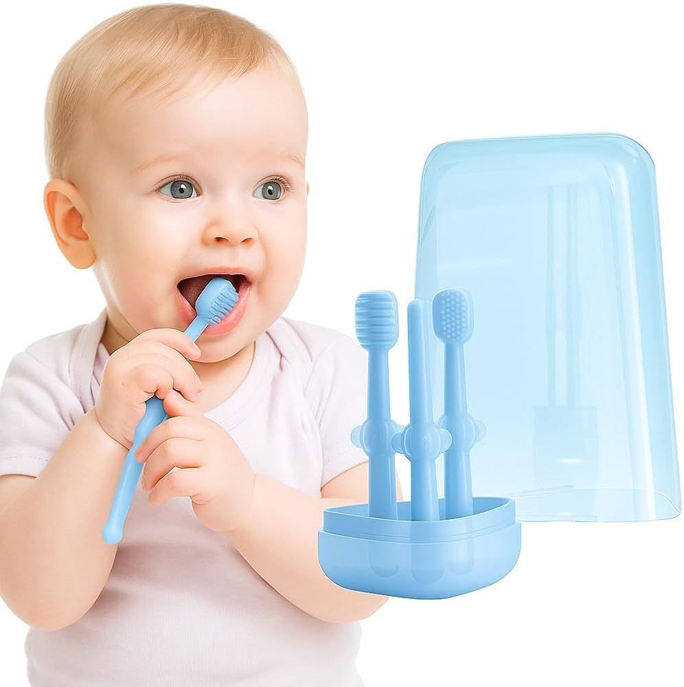 rajdip BABY SOFT SILICONE 3 IN 1 BRUSH (MALTY) Extra Soft Toothbrush-picture-42