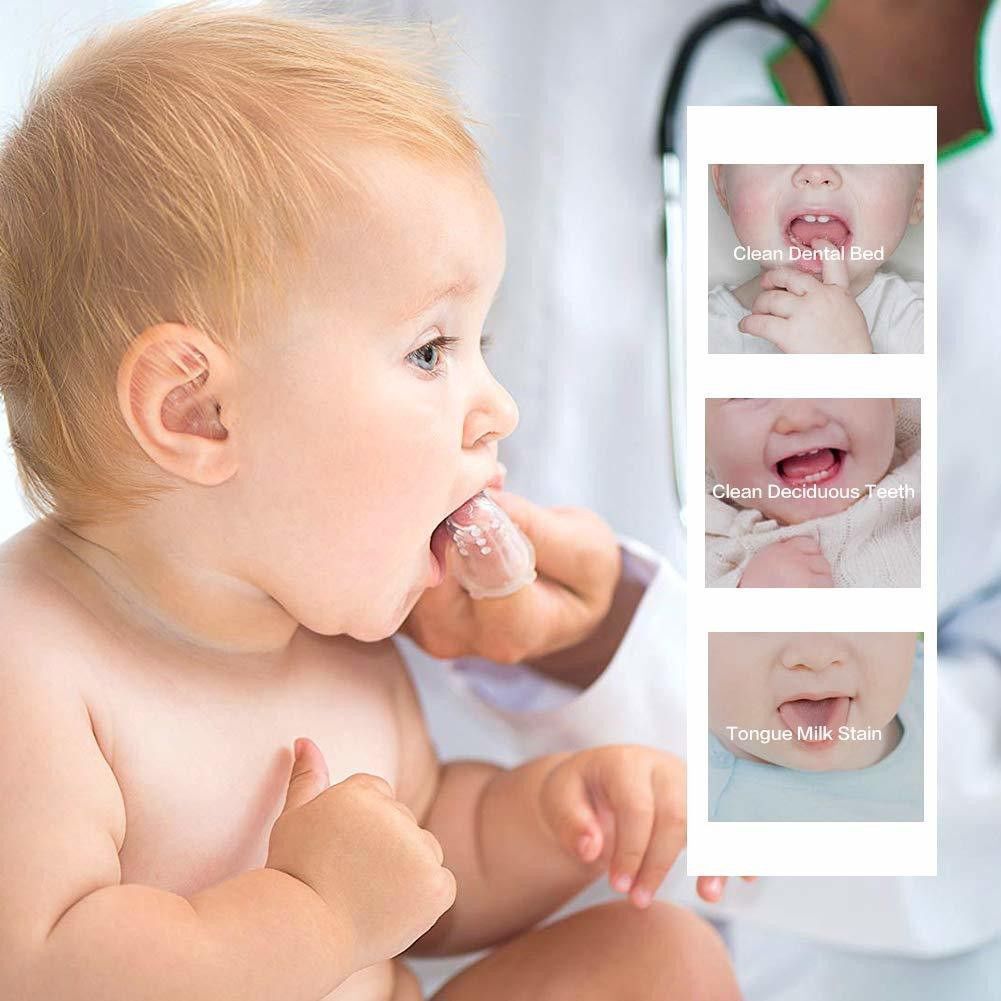Transparent Silicone Finger Brush Tongue Cleaner Tooth Brush for Kids, Ultra Soft Toothbrush-image-39