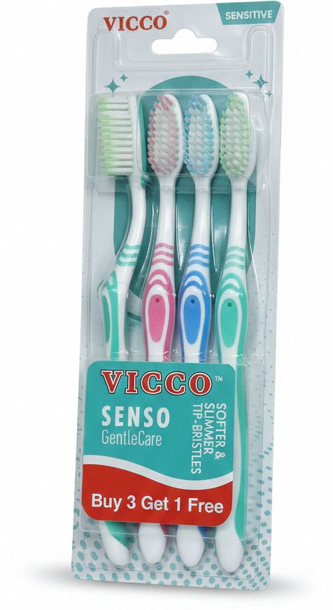vicco Senso GentleCare Softer & Slimmer Tip Bristles Soft Toothbrush-picture-22