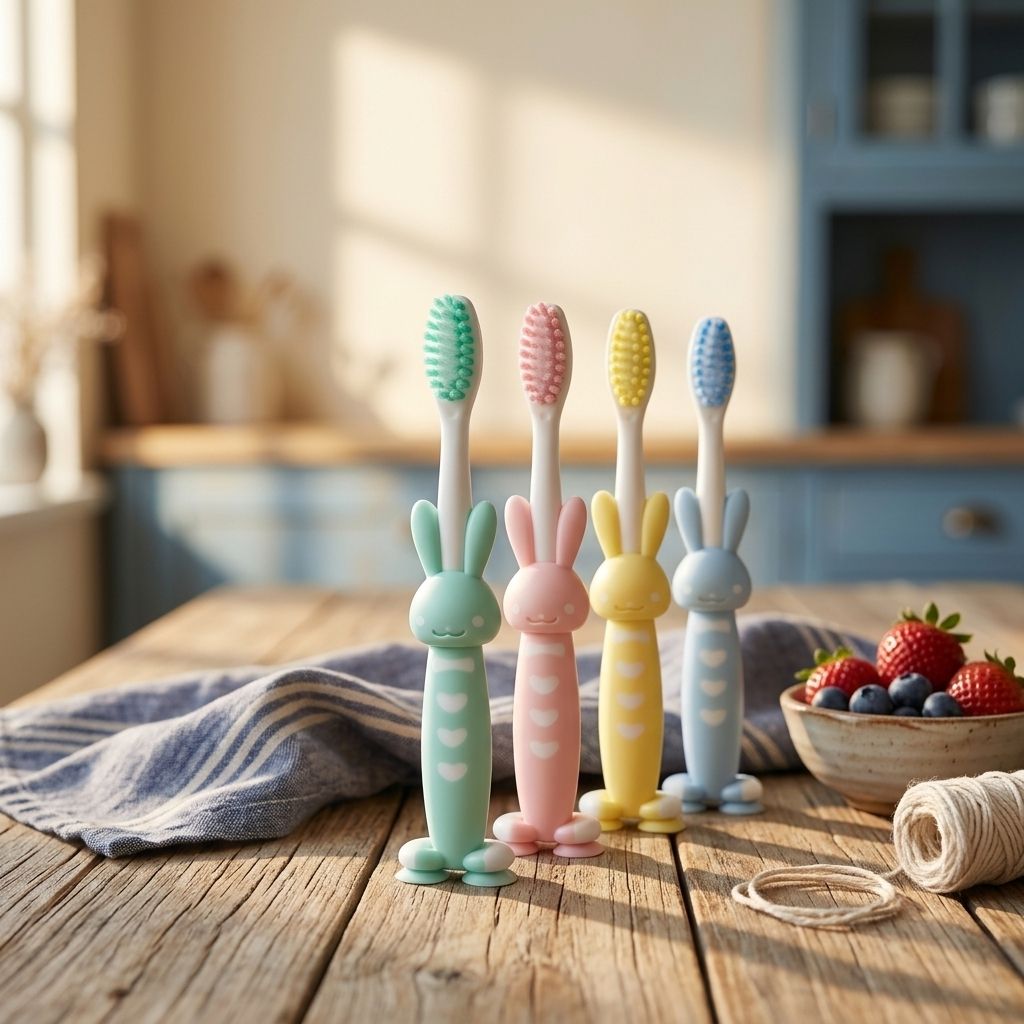 virexa Baby Soft Toothbrush Set | Ultra Soft BPA Free Kids Brush(Pack of 4) Ultra Soft Toothbrush-picture-25