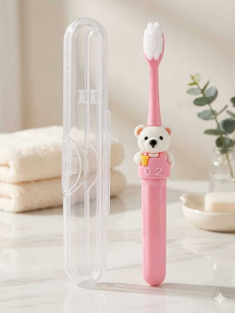 magic pebbles BPA Free Baby Toothbrush Supersoft Bristles for Kids/Infant/Toddlers 2Year Pink Extra Soft Toothbrush-picture-27