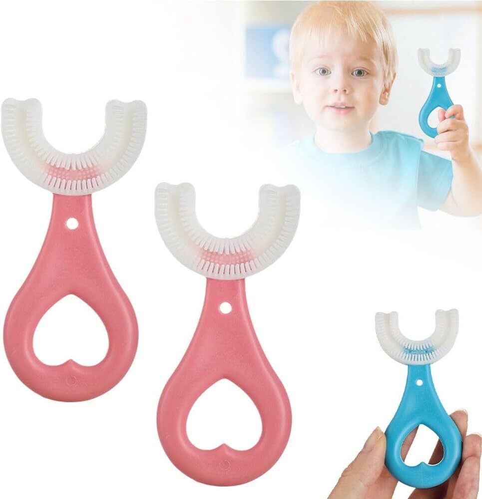 Toothbrush for Kids, Soft Silicone Brush Head, 360° Oral Teeth Cleaning Tools Ultra Soft Toothbrush-image-42