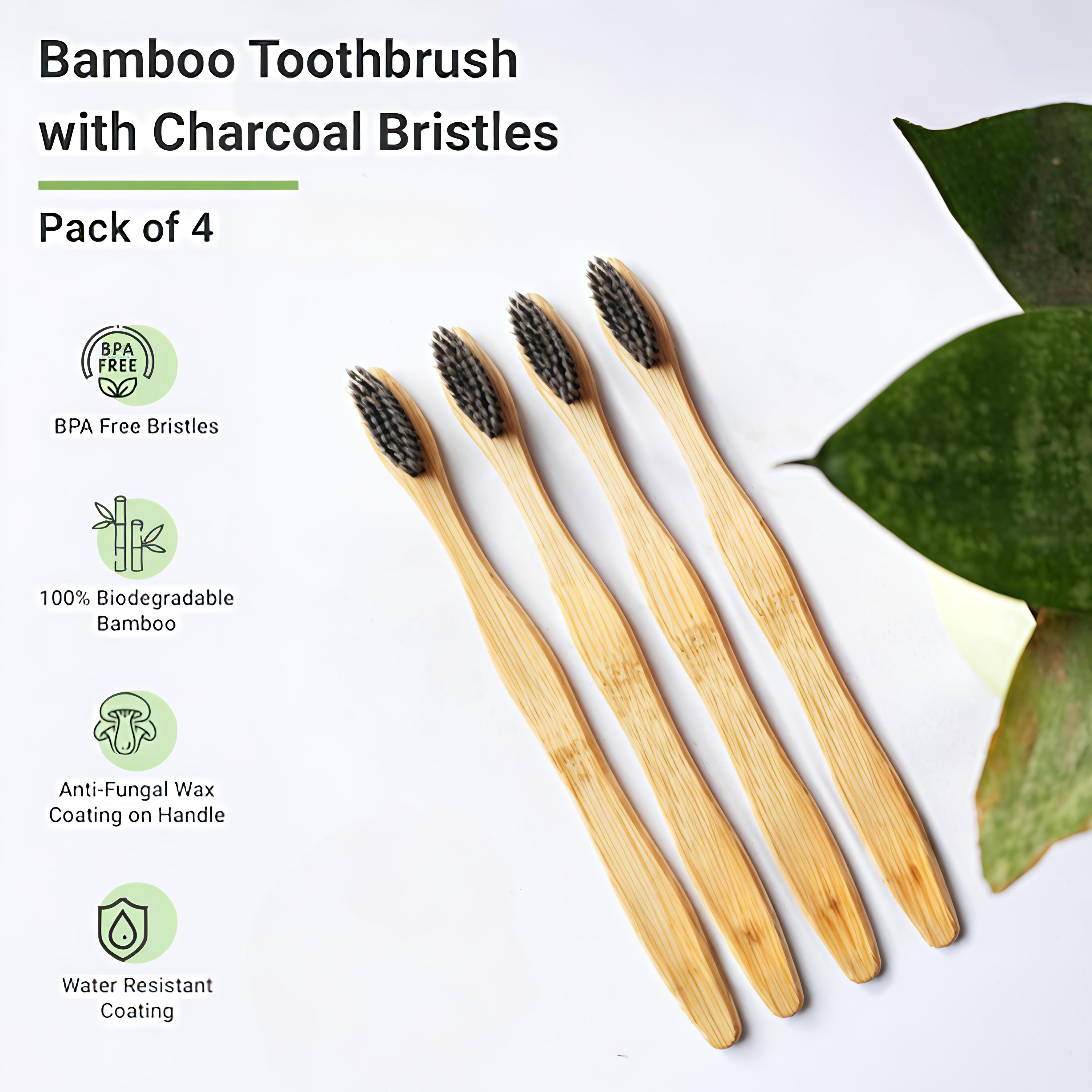 organic bamboo charcoal toothbrush | soft & gentle bristles Soft Toothbrush-image-18