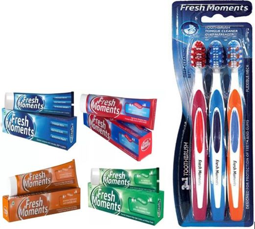 BLUE+GREEN+ORANGE+RED TOOTHPASTES (100GM EACH) +3 IN 1 TOOTHBRUSH (COMBO) Soft Toothbrush-image-41