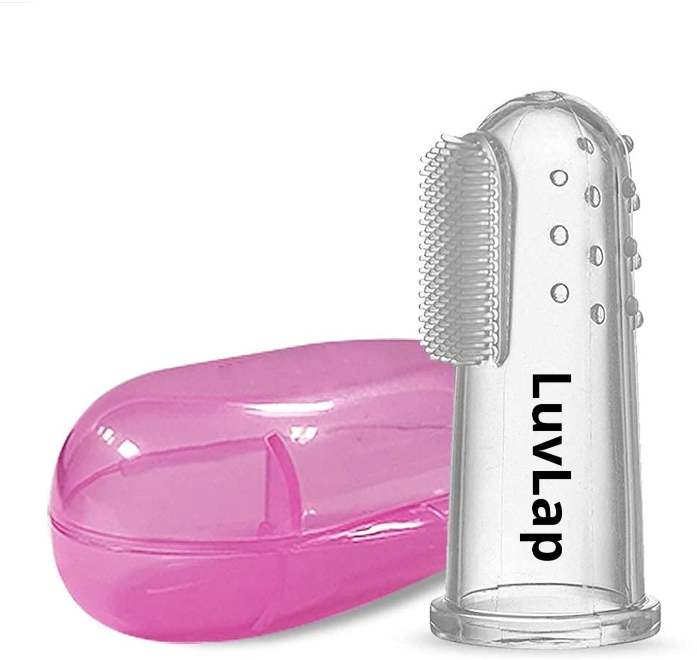 Baby Silicone Finger ToothBrush with case for Easy Cleaning Massaging Soothing Extra Soft Toothbrush