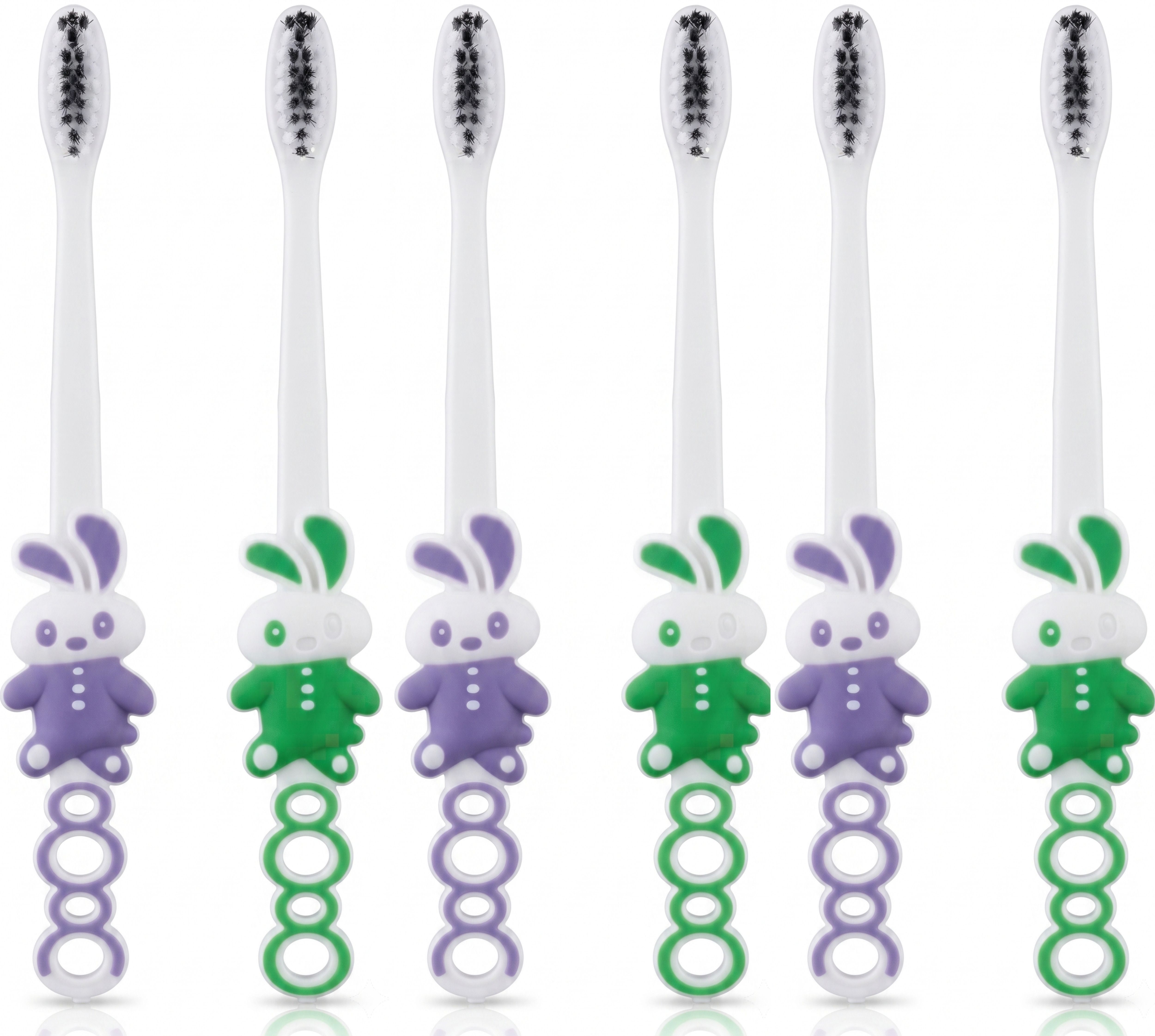 movla 12 Pcs Kids Soft Bristle Toothbrush Set | Cute Bunny Rabbit Handle | BPA Free | Ultra Soft Toothbrush-picture-20