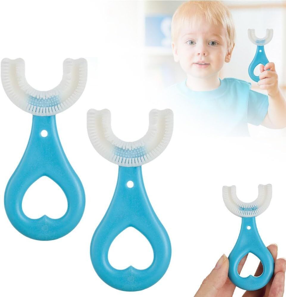 Set of 2 Kids U-Shaped Whole Mouth Teeth Brush Ultra Soft Toothbrush-image-49