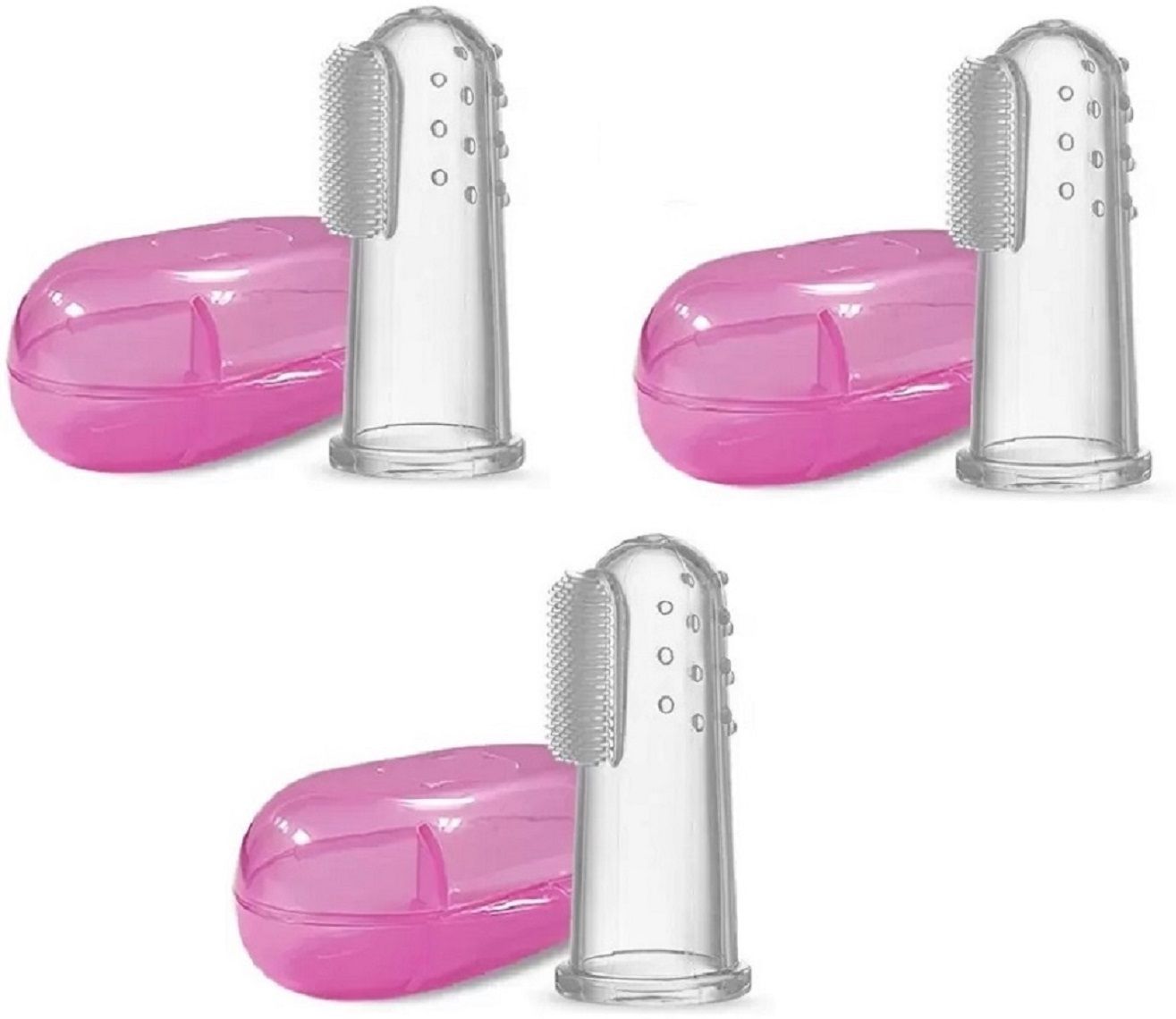Silicon Baby Finger Tooth Brush For Infant Kids Smooth teether Ultra Soft Toothbrush-image-31