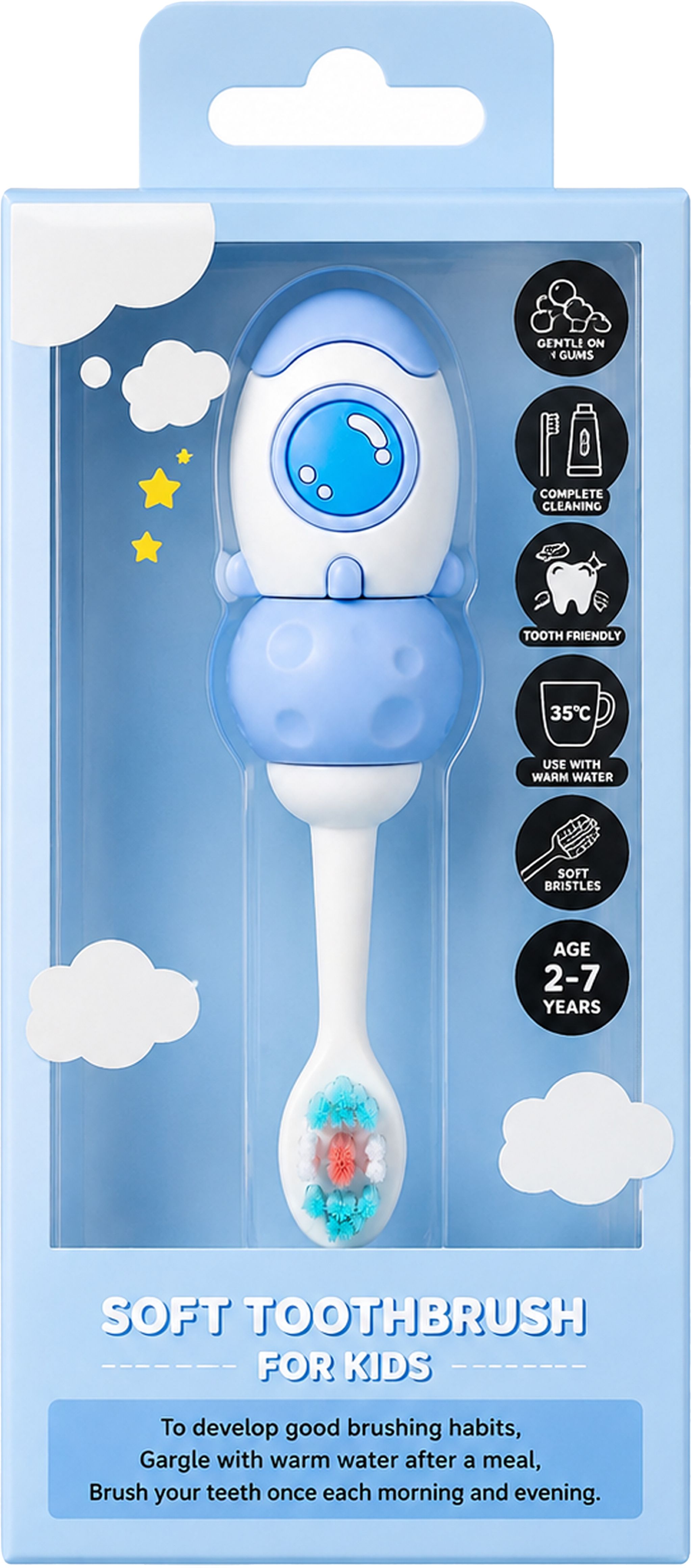 Ergonomic non-slip handle offers a secure and comfortable grip every day Extra Soft Toothbrush-image-27