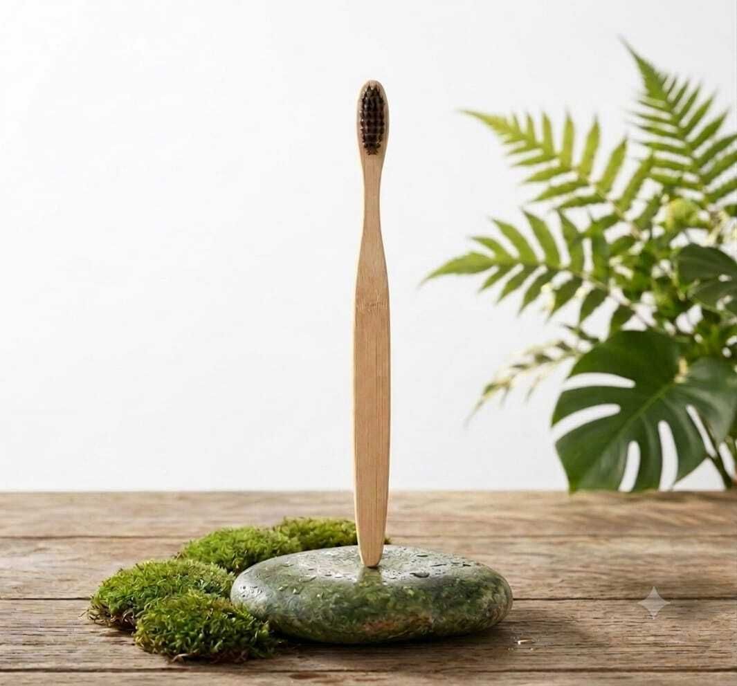 Eco Friendly Bamboo Toothbrush with Charcoal Bristles | BPA Free Extra Soft Toothbrush-image-37