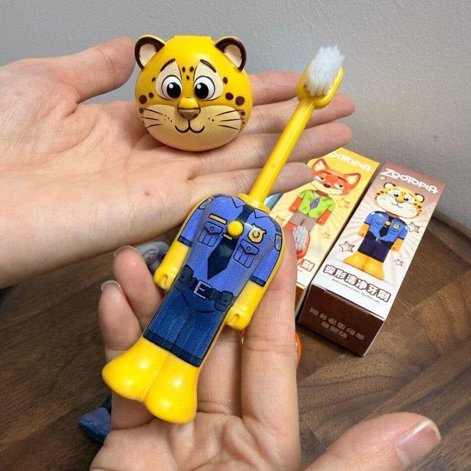 tradezone Cartoon Character Kids Toothbrush Holder with Cover, Soft Toothbrush-picture-19