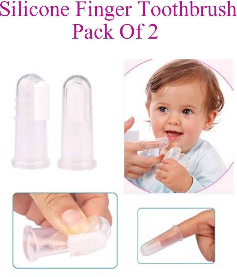 fitup Flexible Training With Baby Transparent Silicone Finger Brush Tongue Cleaner Ultra Soft Toothbrush-picture-10