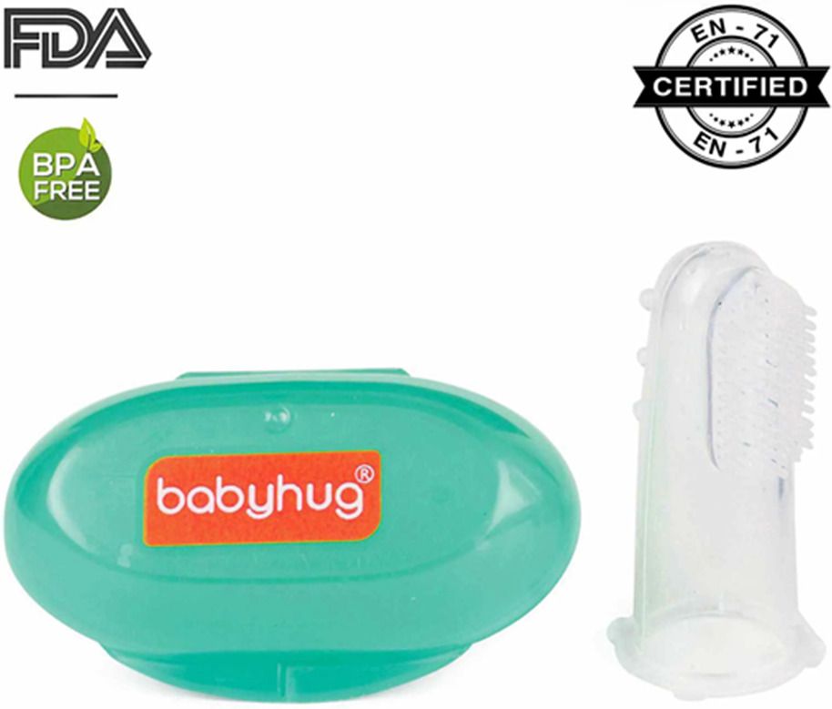 babyhug Silicone Finger Toothbrush with Protective Case for Babies Soft Gum Cleaner Ultra Soft Toothbrush-picture-12