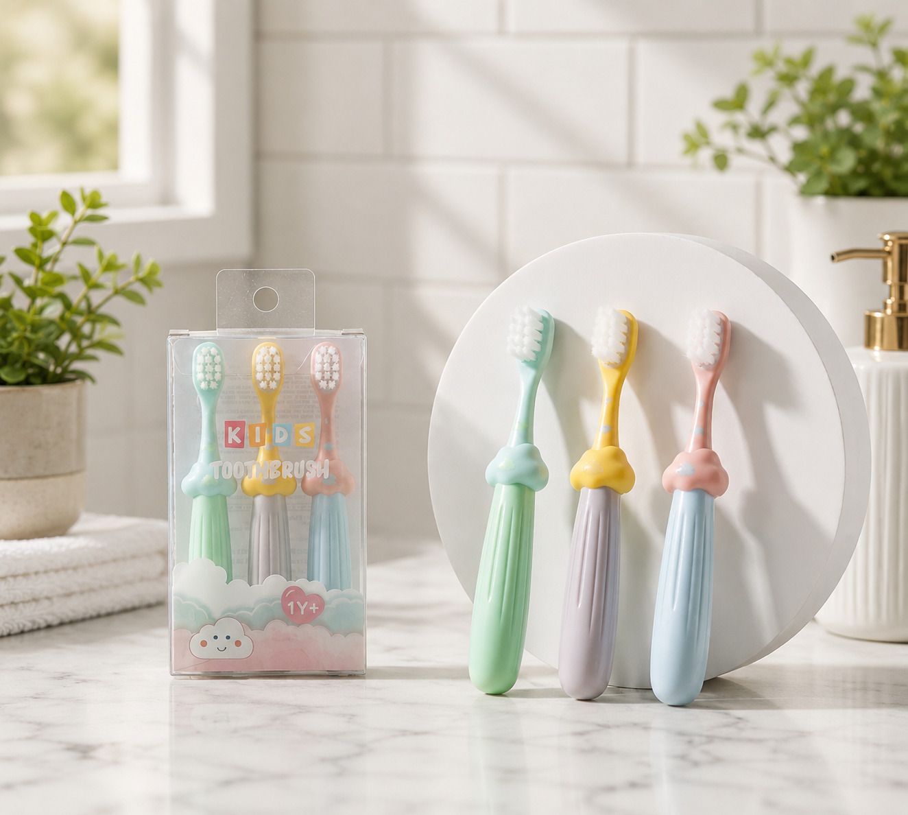 Kids Toothbrush, PBT Soft Bristles Toothbrush For 2 Years+ For Kids Extra Soft Toothbrush-image-48