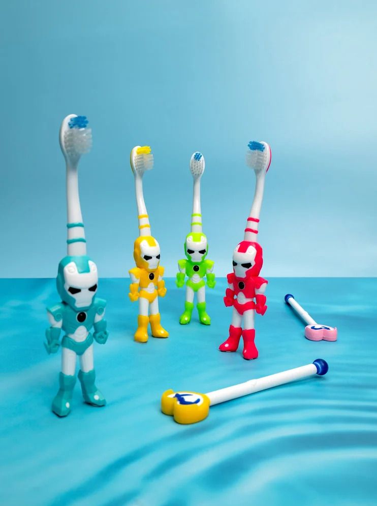 woyr Premium Quality 4 PC Soft Toothbrush for Kids, Brush and Tongue Cleaner for Kids Soft Toothbrush-picture-25