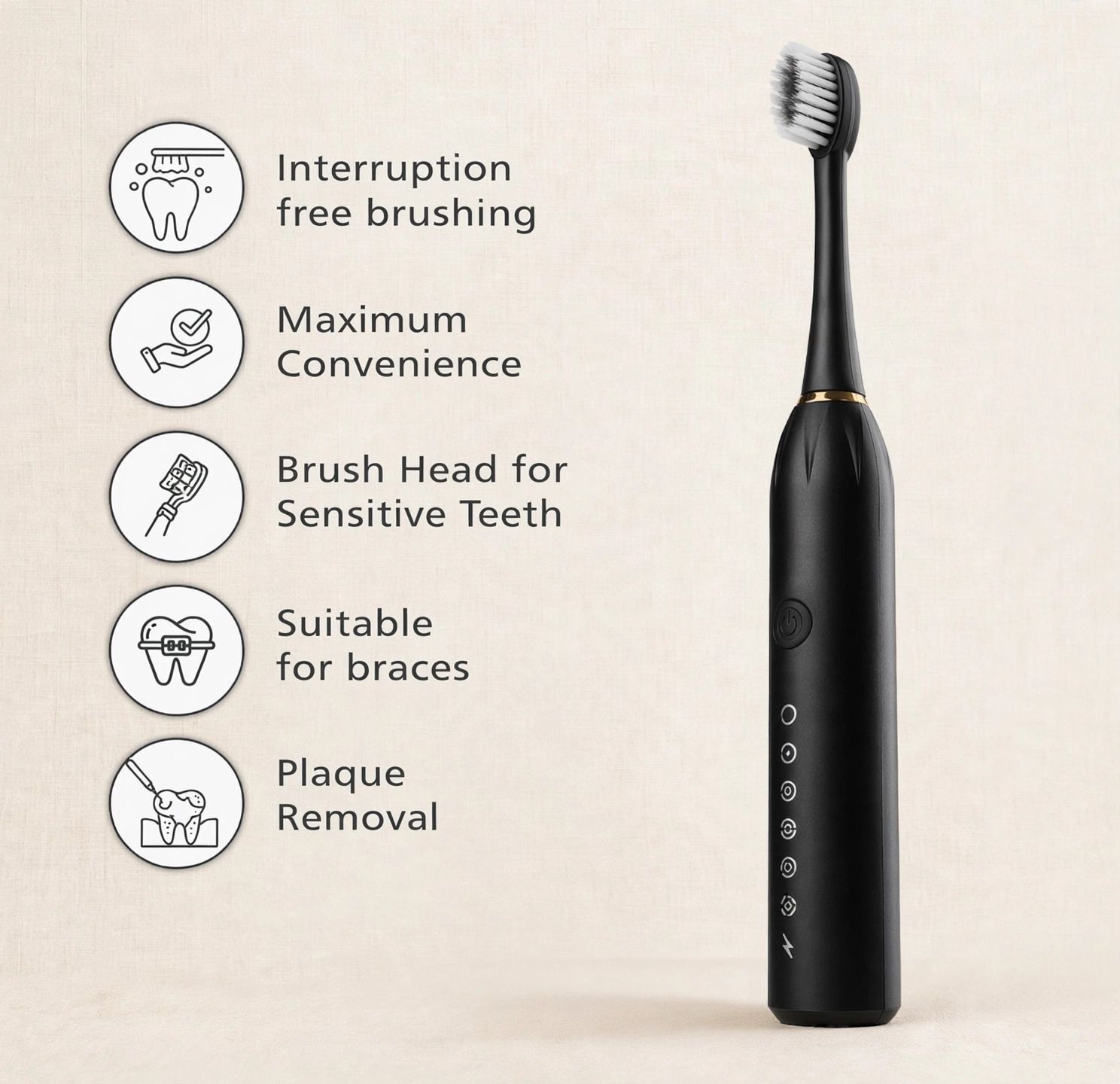 momscollections X-3 Sonic Electric ToothBrush Ultra Soft Toothbrush-picture-23