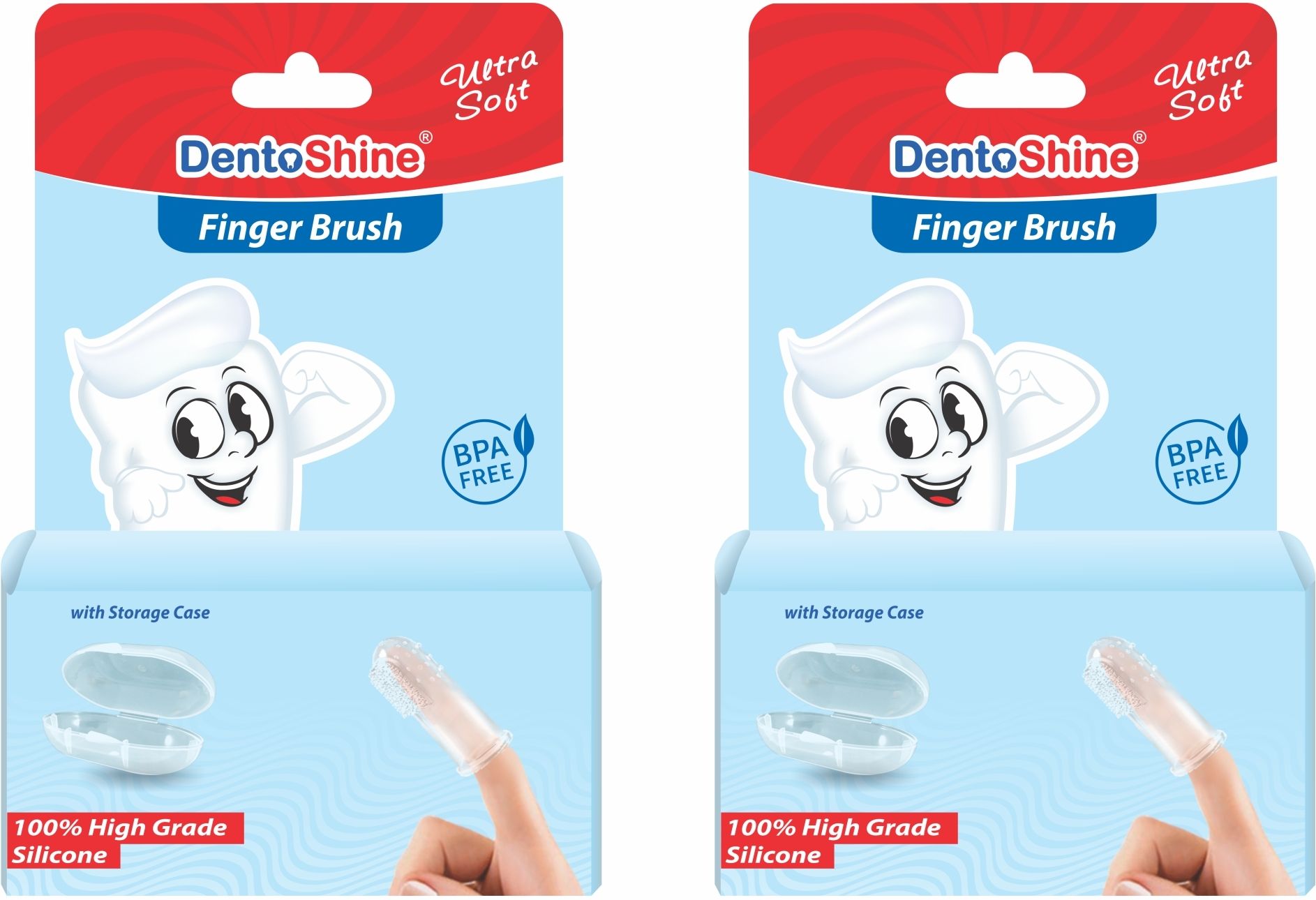 Ultra Soft Finger Brush (Blue, Pack of 2) Ultra Soft Toothbrush-image-1