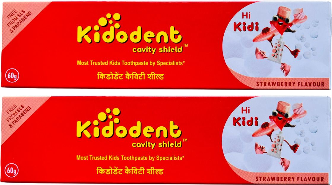 Cavity Shield Strawberry Flavor 60 g - Kids Toothpaste - Free From SLS & PARAEBN Toothpaste