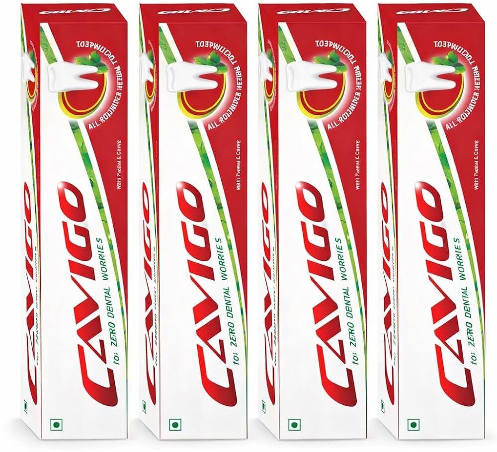 rcm CAVIGO ALL ROUNDER ORGANIC HERBAL TOOTHPASTE PACK OF 4 EACH 100 GM Toothpaste-picture-0