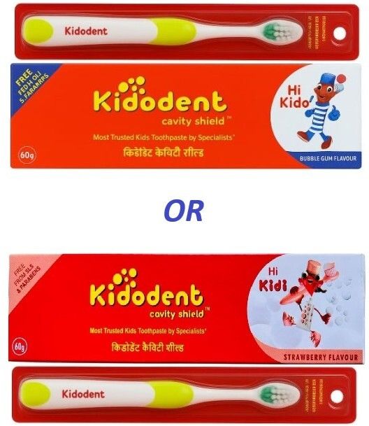 kidodent KidodentToothpaste with free brush(PackOf3) Toothpaste-picture-17