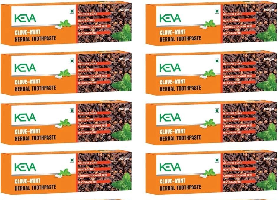 Natural Clove Toothpaste | Fresh Breath & Daily Care | 100g, Pack 8 Toothpaste-image-45