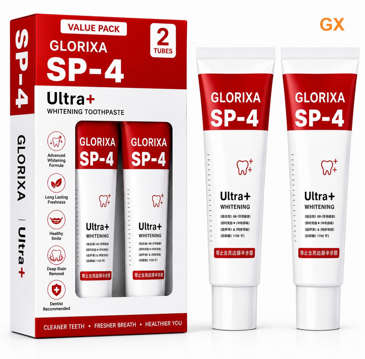 glorixa SP 4 Ultra Advanced Whitening Toothpaste Pack 2 Toothpaste-picture-27