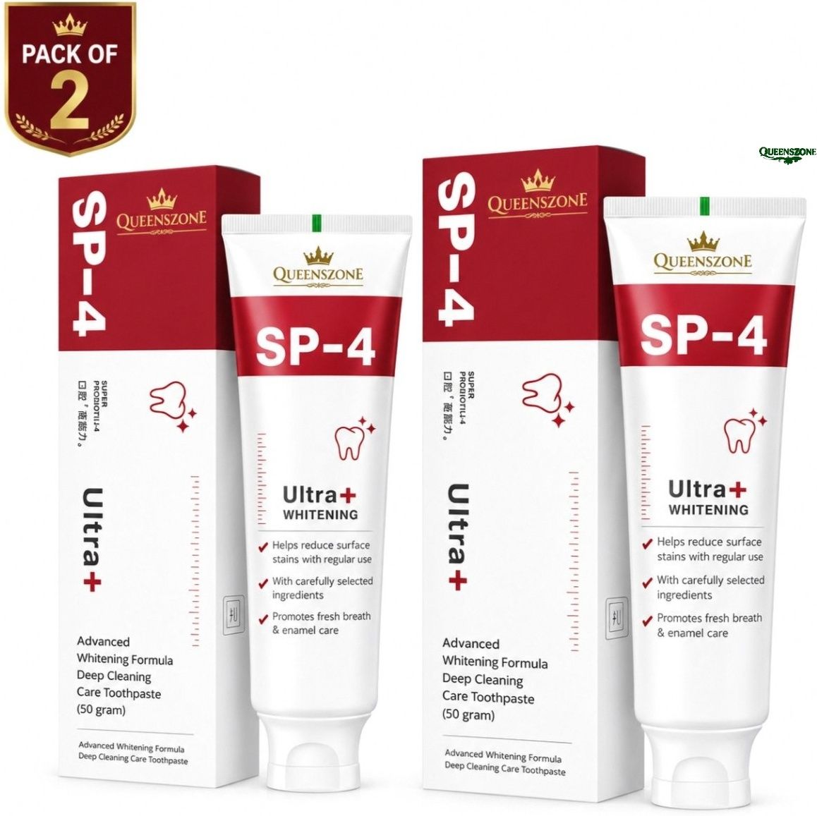 queenszone SP 4 Toothpaste | Intensive Oral Care & Teeth Freshness Support System for Toothpaste-picture-39