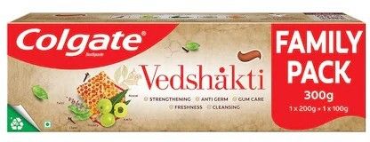 colgate VEDSHAKTI COMPLETE AYURVEDIC 200G+100G=300G Toothpaste-picture-13
