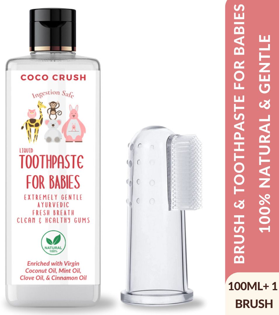 Ayurvedic Liquid Toothpaste & Finger Toothbrush | Oral care for Babies Toothpaste-image-33