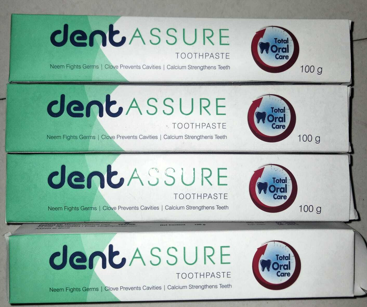vestige ASSURE NEEM CLOVE TOOTHPASTE PACK OF 4 EACH 100GM Toothpaste image 1