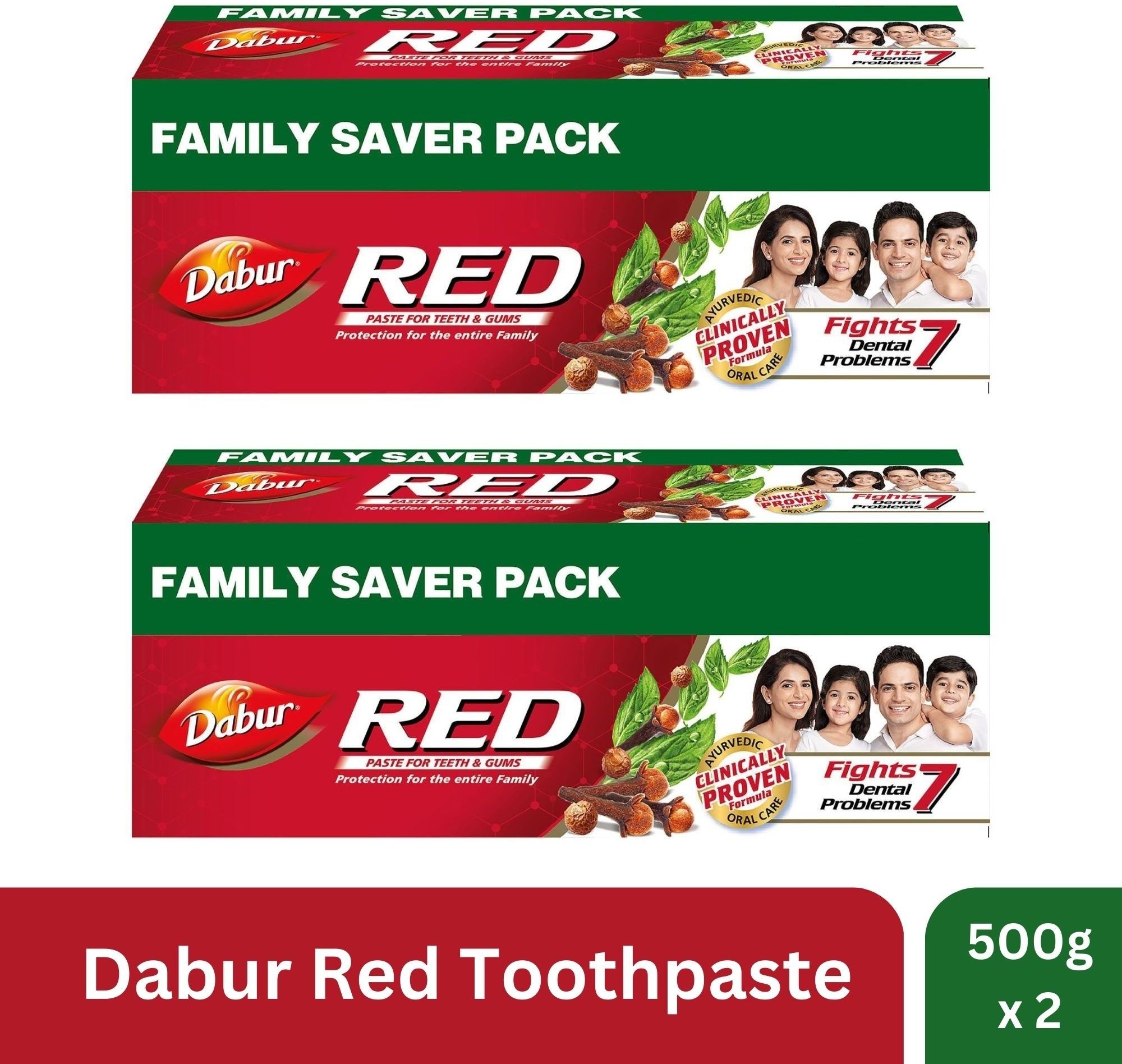 dabur Red Ayurvedic Paste (Combo Pack 1+1, 500g each) Toothpaste-picture-4