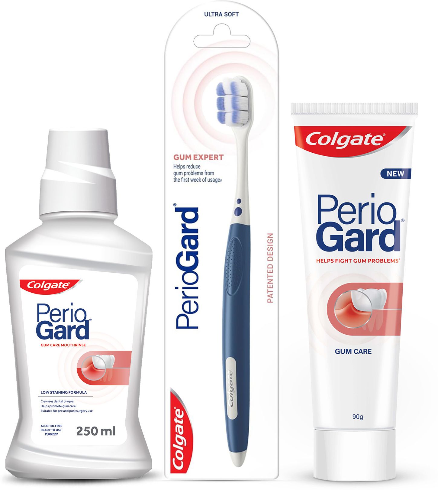 colgate PerioGard Gum Care Expert - Ultra Soft Toothbrush 1pc, Mouthwash 250ml & 90gm Toothpaste-picture-28