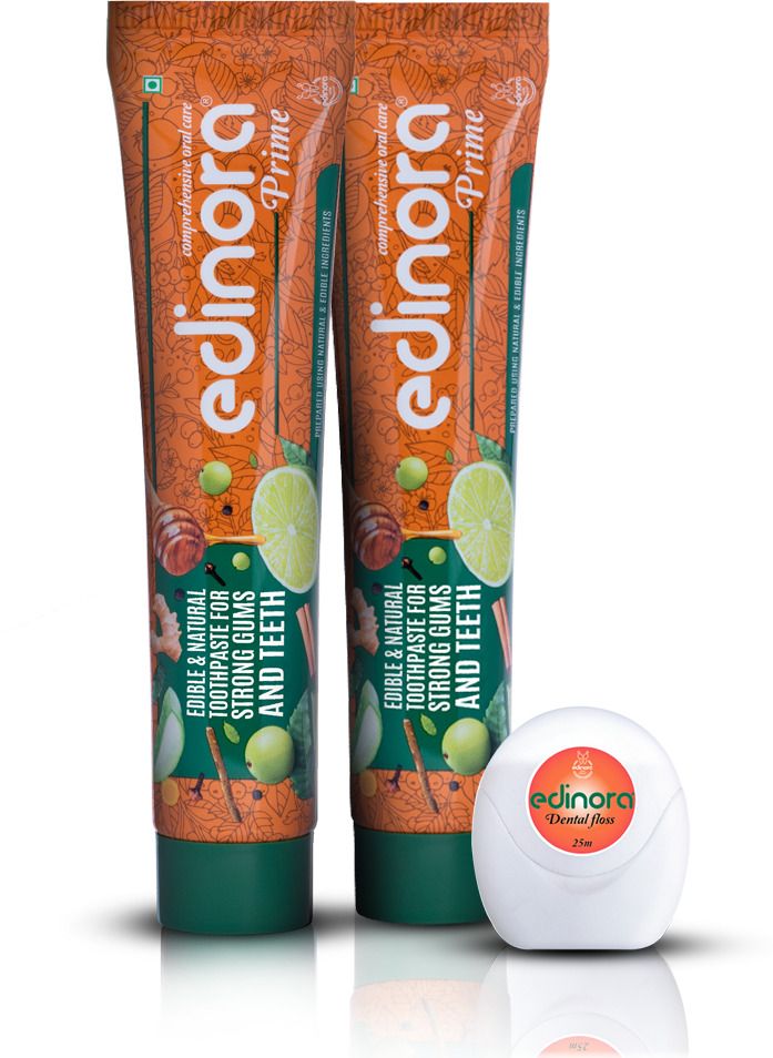 Prime Ayurvedic Toothpaste 45gm*2 + Dental Floss | Combo | Dental Floss (25 m) | Toothpaste-image-33