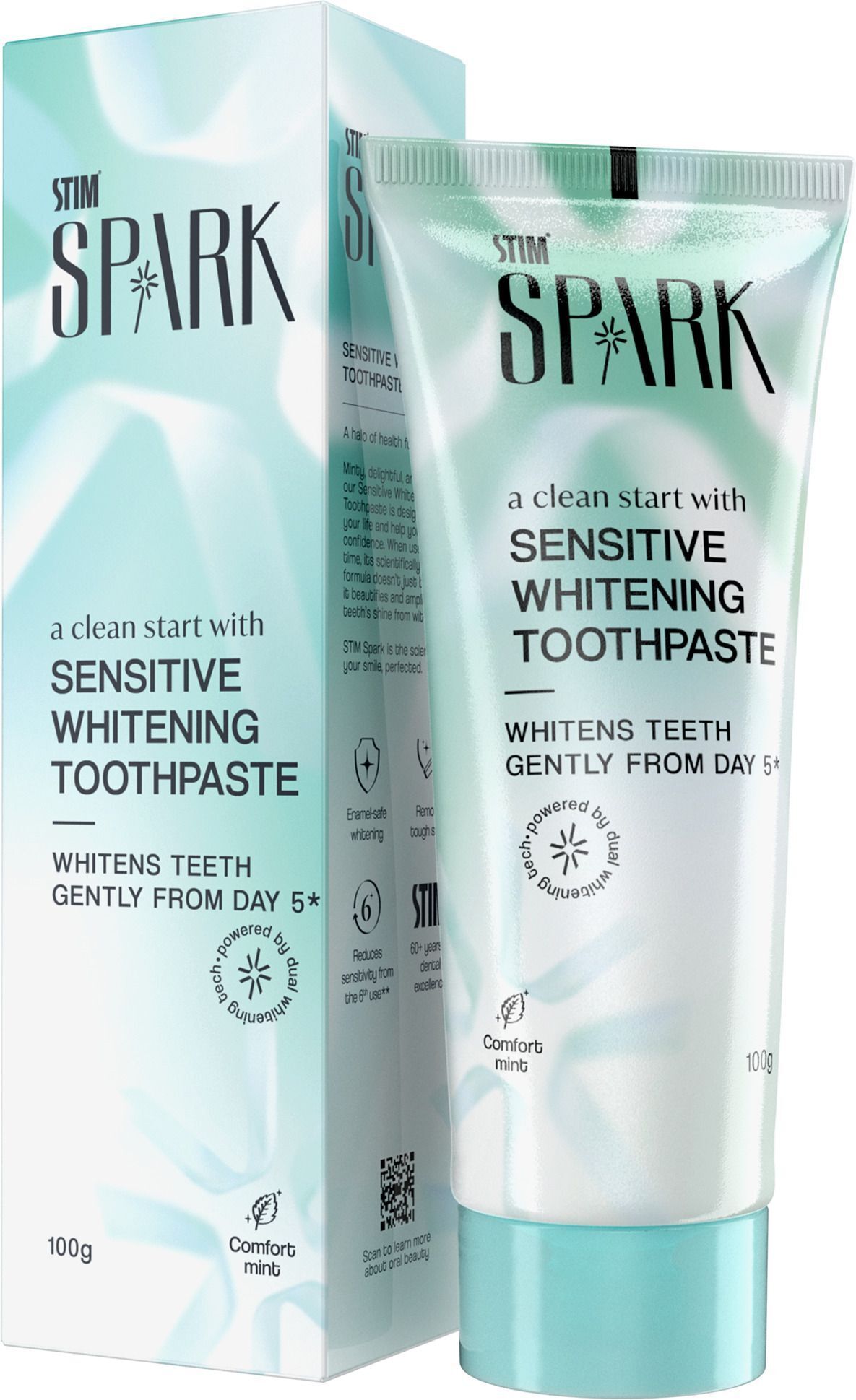 stim Spark Sensitive Whitening Toothpaste | Whitens teeth gently & Sensitivity relief Toothpaste-picture-26